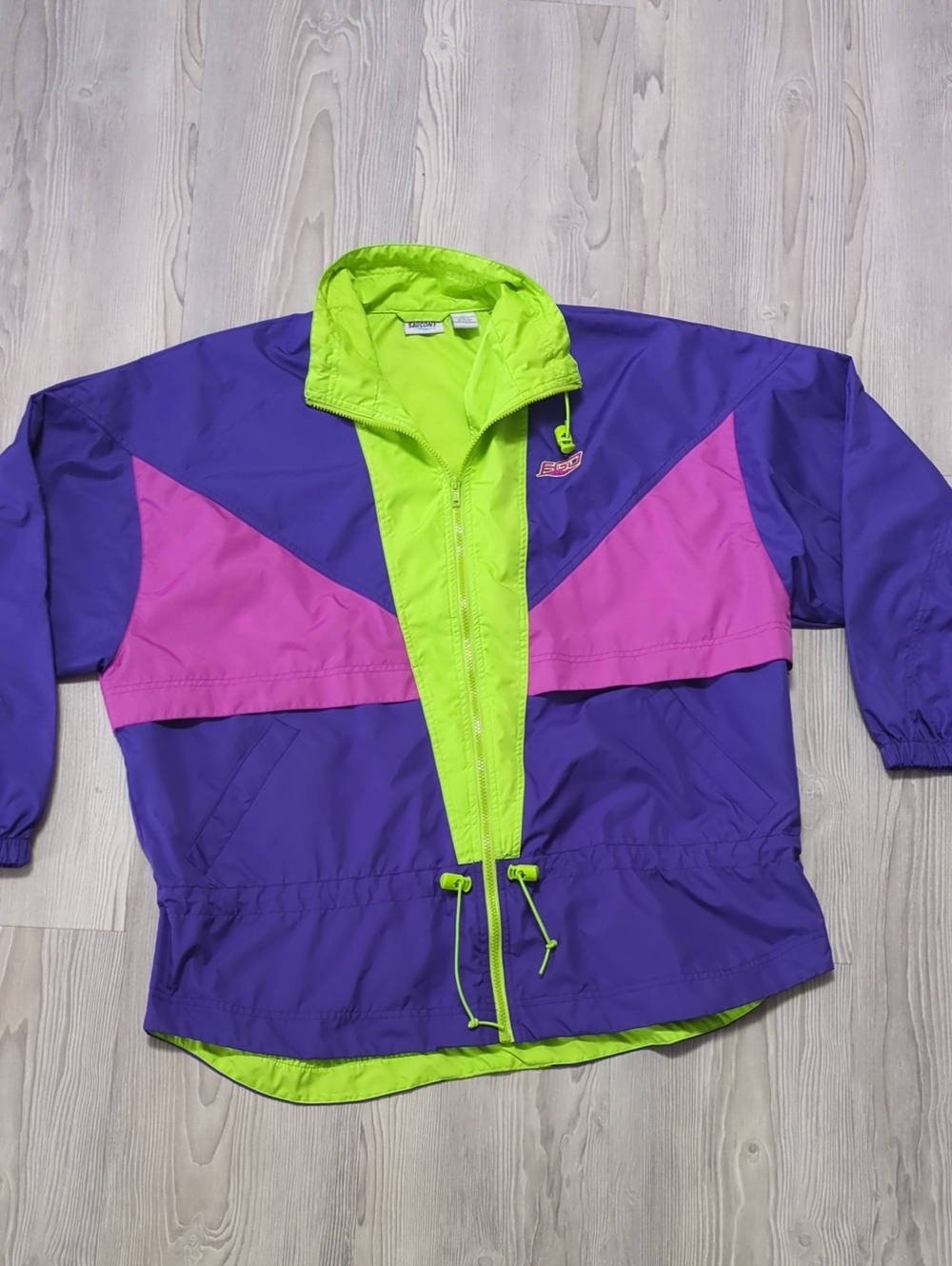 Vintage Saucony 90s Neon Colorblock Windbreaker Jacket XL